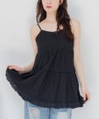 【レトロガール/RETRO GIRL】のレース付きミニキャミOP 大人の最旬トレンドファッション＆コーディネート founy(ファウニー) ファッション Fashion レディースファッション Fashion for Women トップス・カットソー Cut & Sew Tops キャミソール&ノースリーブ Camisoles & Sleeveless Tops おすすめ Recommended / Our Picks ガーリー Girly, Feminine Style ショート Short, Short Length デニム Denim, Jeans Material ボトム Bottoms, Lower Wear レース Lace, Lace Fabric 夏 Summer 春 Spring S/S・春夏 SS, Spring/Summer, Warm Season thumbnail ブラック|ID: prp329100004976824 ipo3291000000037303143