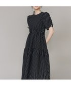 【マーリエ ル カセット/Maglie le cassetto】のドットティアードワンピース 大人の最旬トレンドファッション＆コーディネート founy(ファウニー) ファッション Fashion レディースファッション Fashion for Women ワンピース Dresses エレガント 上品 Elegant ストレッチ Stretch, Stretchy Fabric スマート Smart, Elegant ティアードワンピース Tiered Dress, Flared Dress ドット Polka Dot, Dot Pattern パール Pearl, Pearl Accent thumbnail ブラック|ID: prp329100004976826 ipo3291000000037303149