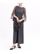 【ヴァン/Vin】のレースブラウスドッキングジレ パンツセットアップ ダークグレー|ID: prp329100004976844 ipo3291000000037355016
