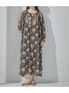 【ヴァン/Vin】のブロックプリント刺繍ワンピース ブラック|ID: prp329100004976845 ipo3291000000037303223