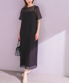 【アーバンリサーチ ロッソ/URBAN RESEARCH ROSSO】のハーフスリーブオーガンジーバックオープンドレス ブラック|ID: prp329100004976847 ipo3291000000037303229