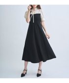 【スウィングル/Swingle】の【4/3(Fri)発売】フリル衿ニットドッキングワンピース 大人の最旬トレンドファッション＆コーディネート founy(ファウニー) ファッション Fashion レディースファッション Fashion for Women ワンピース Dresses クラシカル Classical, Vintage-Inspired ドッキング Docking, Mixed Material フィット Fit, Slim Fit フリル Frill, Ruffle フレア Flare, Flared リボン Ribbon, Bow エレガント 上品 Elegant thumbnail ブラック|ID: prp329100004976862 ipo3291000000037303285