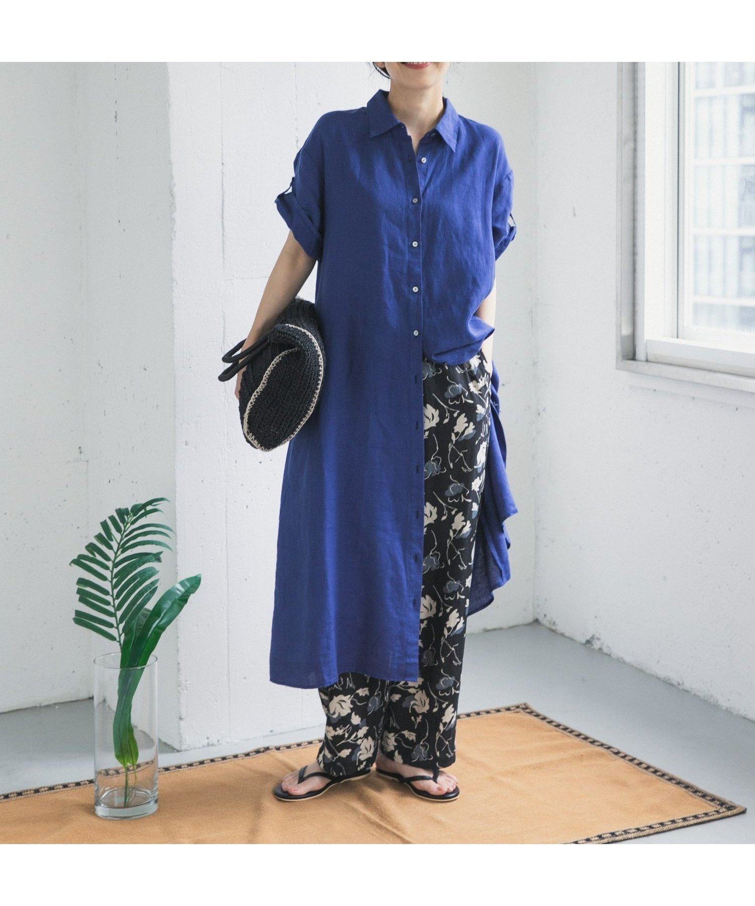 【アーバンリサーチ ドアーズ/URBAN RESEARCH DOORS】のリネン半袖シャツワンピース インテリア・キッズ・メンズ・レディースファッション・服の通販 founy(ファウニー) 　ファッション　Fashion　レディースファッション　Fashion for Women　ワンピース　Dresses　シャツワンピース / 1枚で着映えコーデ　Shirt Dresses　2026年　2026　2026春夏・S/S　Spring/Summer 2026 SS26　シンプル　Simple, Minimal　ベーシック　Basic, Essential　リネン　Linen, Linen Fabric　リラックス　Relax, Relaxed Fit　ワイド　Wide, Wide Fit　半袖　Short Sleeve, Half Sleeve　夏　Summer　S/S・春夏　SS, Spring/Summer, Warm Season　ロイヤルブルー|ID: prp329100004976863 ipo3291000000037303287