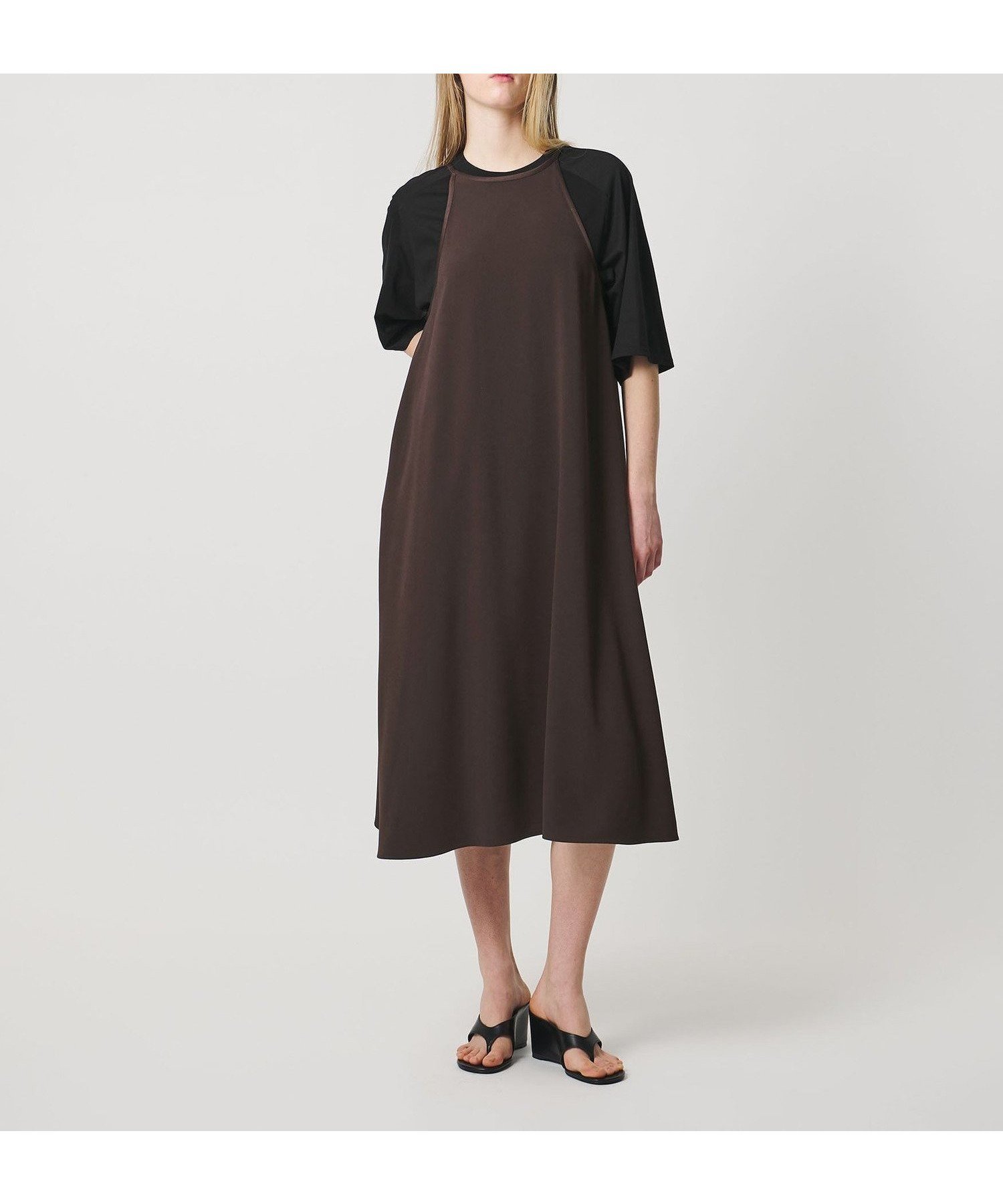 【ユナイテッドアローズ/UNITED ARROWS】のAEWEN MATOPH バックサテンフレアキャミワンピース ウォッシャブル インテリア・キッズ・メンズ・レディースファッション・服の通販 founy(ファウニー) 　ファッション　Fashion　レディースファッション　Fashion for Women　ワンピース　Dresses　キャミソールワンピース　Camisole Dresses　アメリカン　American Style　ウォッシャブル　Machine Washable　キャミソール　Camisole, Spaghetti Strap Top　サテン　Satin, Glossy Fabric　ジャケット　Jacket, Outerwear　ジョーゼット　Georgette, Semi-Sheer Fabric　スリーブ　Sleeve, Long Sleeve / Short Sleeve　タンク　Tank Top, Sleeveless Top　ドレープ　Drape, Draping Fabric　バランス　Balance, Style Balance　ポケット　Pocket, Pocket Detail　リラックス　Relax, Relaxed Fit　おすすめ　Recommended / Our Picks　夏　Summer　エレガント 上品　Elegant　DK.BROWN|ID: prp329100004976872 ipo3291000000037303319