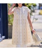 【ヒロコビス/HIROKO BIS】のアイレット刺繍フレンチスリーブチュニックブラウス アイボリー|ID: prp329100004976883 ipo3291000000037303352