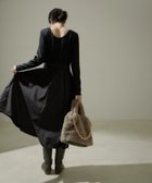 【サロン アダム エ ロペ/SALON adam et rope'】のドッキングフレアーワンピース 大人の最旬トレンドファッション＆コーディネート founy(ファウニー) ファッション Fashion レディースファッション Fashion for Women ワンピース Dresses インナー Innerwear ウォーム Warm Fabric 軽量 Lightweight, Ultra Light ジャケット Jacket, Outerwear ストレッチ Stretch, Stretchy Fabric タフタ Taffeta, Structured Fabric タートルネック Turtleneck, High Neck ドッキング Docking, Mixed Material 定番 Standard, Basic Item フィット Fit, Slim Fit フレア Flare, Flared ベスト Vest, Waistcoat ポケット Pocket, Pocket Detail ロング Long, Long-Length おすすめ Recommended / Our Picks セレモニー Ceremony 結婚式 Wedding thumbnail ブラック(01)|ID: prp329100004976889 ipo3291000000037303368