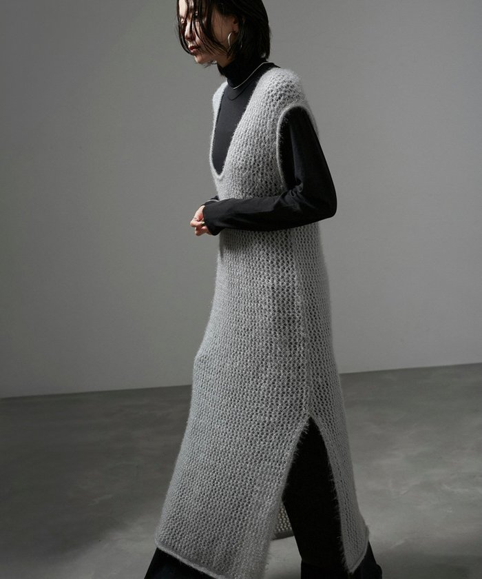 【サロン アダム エ ロペ/SALON adam et rope'】の【WEB限定】フラッフィシアー2WAYワンピース インテリア・キッズ・メンズ・レディースファッション・服の通販 founy(ファウニー) https://founy.com/ ファッション Fashion レディースファッション Fashion for Women ワンピース Dresses インナー Innerwear キャミソール Camisole, Spaghetti Strap Top シアー Sheer, See-Through スリット Slit, Slit Detail タンク Tank Top, Sleeveless Top ノースリーブ Sleeveless, No-Sleeve ハイネック High Neck, Mock Neck ボトム Bottoms, Lower Wear ポケット Pocket, Pocket Detail ミックス Mix, Mixed Style おすすめ Recommended / Our Picks |ID: prp329100004976891 ipo3291000000037303373