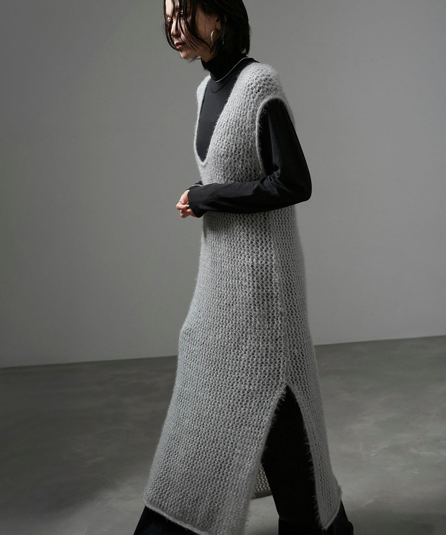 【サロン アダム エ ロペ/SALON adam et rope'】の【WEB限定】フラッフィシアー2WAYワンピース 大人の最旬トレンドファッション＆コーディネート founy(ファウニー) 　ファッション　Fashion　レディースファッション　Fashion for Women　ワンピース　Dresses　インナー　Innerwear　キャミソール　Camisole, Spaghetti Strap Top　シアー　Sheer, See-Through　スリット　Slit, Slit Detail　タンク　Tank Top, Sleeveless Top　ノースリーブ　Sleeveless, No-Sleeve　ハイネック　High Neck, Mock Neck　ボトム　Bottoms, Lower Wear　ポケット　Pocket, Pocket Detail　ミックス　Mix, Mixed Style　おすすめ　Recommended / Our Picks　 other-1|ID: prp329100004976891 ipo3291000000037303373