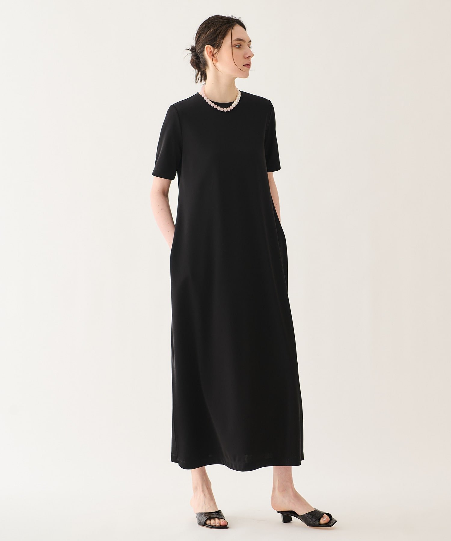 【エストネーション/ESTNATION】のESTNATION / フレアワンピース インテリア・キッズ・メンズ・レディースファッション・服の通販 founy(ファウニー) 　ファッション　Fashion　レディースファッション　Fashion for Women　ワンピース　Dresses　コンパクト　Compact, Small Size　シンプル　Simple, Minimal　フレア　Flare, Flared　エレガント 上品　Elegant　ブラック|ID: prp329100004976898 ipo3291000000037303397