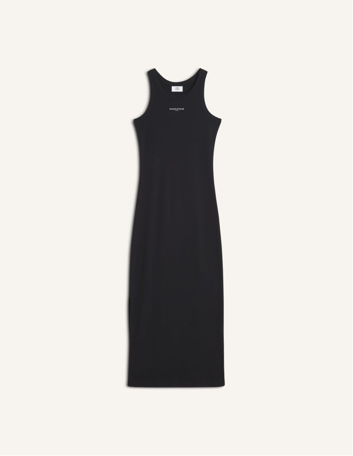 【メゾン キツネ/MAISON KITSUNE】のMaison Kitsune/MAISON KITSUNÉ PARIS RIBBED TANK DRESS インテリア・キッズ・メンズ・レディースファッション・服の通販 founy(ファウニー) https://founy.com/ ファッション Fashion レディースファッション Fashion for Women ワンピース Dresses フォーマル・パーティードレス・結婚式用ドレス Elegant & Casual Dresses コレクション Collection, Seasonal Line スリット Slit, Slit Detail スリーブ Sleeve, Long Sleeve / Short Sleeve タンク Tank Top, Sleeveless Top ドレス Dress, One-Piece フィット Fit, Slim Fit プリント Print, Printed Pattern ラウンド Round, Round Neck ラバー Rubber, Rubber Sole ロング Long, Long-Length 夏 Summer 旅行 Travel 春 Spring S/S・春夏 SS, Spring/Summer, Warm Season |ID: prp329100004976909 ipo3291000000037303433