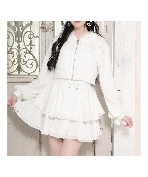 【ノエミ/NOEMIE】のメニーリボンスピンドルパーカーセットアップ インテリア・キッズ・メンズ・レディースファッション・服の通販 founy(ファウニー) 　ファッション　Fashion　レディースファッション　Fashion for Women　トップス・カットソー　Cut & Sew Tops　レディースパーカー・カジュアルフーディー　Casual Hoodies & Sweatshirts　ガーリー　Girly, Feminine Style　クロップド　Cropped, Short Length　セットアップ　Set-Up, Coordinated Outfit　パーカー　Hoodie, Parka　フリル　Frill, Ruffle　リボン　Ribbon, Bow　オフホワイト|ID: prp329100004976916 ipo3291000000037303461