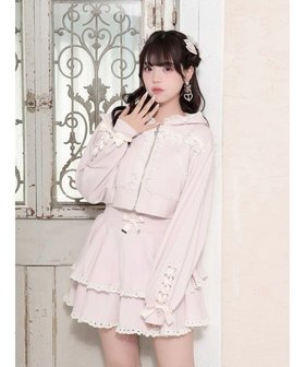 【ノエミ/NOEMIE】のメニーリボンスピンドルパーカーセットアップ 大人の最旬トレンドファッション＆コーディネート founy(ファウニー) ファッション Fashion レディースファッション Fashion for Women トップス・カットソー Cut & Sew Tops レディースパーカー・カジュアルフーディー Casual Hoodies & Sweatshirts ガーリー Girly, Feminine Style クロップド Cropped, Short Length セットアップ Set-Up, Coordinated Outfit パーカー Hoodie, Parka フリル Frill, Ruffle リボン Ribbon, Bow |ID:prp329100004976916