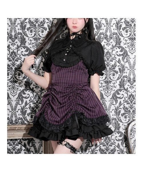 【ノエミ/NOEMIE】のゴシックボレロドロストセットアップ インテリア・キッズ・メンズ・レディースファッション・服の通販 founy(ファウニー) 　ファッション　Fashion　レディースファッション　Fashion for Women　アウター　Coat / Outerwear Collection　ボレロ・ショート丈ジャケット / ドレス羽織りに　Boleros & Short Jackets　セットアップ　Set-Up, Coordinated Outfit　フリル　Frill, Ruffle　ボレロ　Bolero, Short Cardigan　紫|ID: prp329100004976917 ipo3291000000037303464