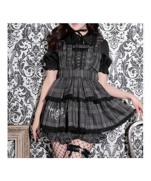 【ノエミ/NOEMIE】のロゴ刺繍ハーネスチェーンティアードセットアップ インテリア・キッズ・メンズ・レディースファッション・服の通販 founy(ファウニー) 　ファッション　Fashion　レディースファッション　Fashion for Women　セットアップ　Matching Sets　セットアップ　Set-Up, Coordinated Outfit　フリル　Frill, Ruffle　リボン　Ribbon, Bow　濃グレー|ID: prp329100004976918 ipo3291000000037303469
