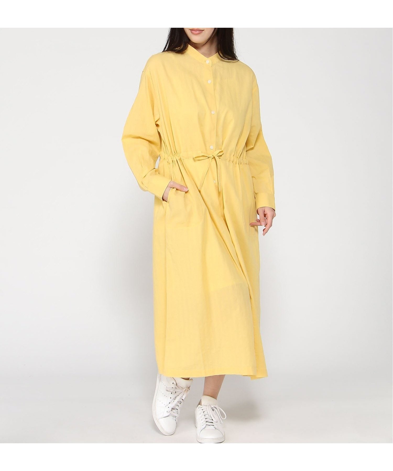 【クロコダイル/CROCODILE】のCROCODILE CODE/ドビーストライプ シャツワンピース 大人の最旬トレンドファッション＆コーディネート founy(ファウニー) 　ファッション　Fashion　レディースファッション　Fashion for Women　ワンピース　Dresses　シャツワンピース / 1枚で着映えコーデ　Shirt Dresses　イエロー　Yellow　ストライプ　Stripe, Striped Pattern　長袖　Long Sleeve, Full Sleeve　 other-1|ID: prp329100004976931 ipo3291000000037303512