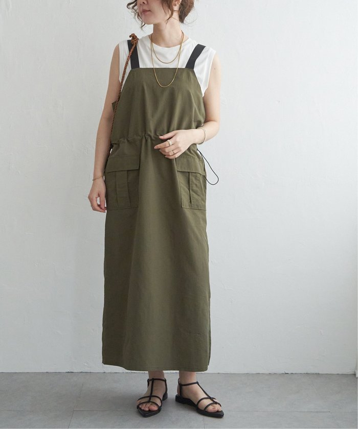 【エルビーシー/LBC】のナイロンワークジャンスカ インテリア・キッズ・メンズ・レディースファッション・服の通販 founy(ファウニー) https://founy.com/ ファッション Fashion レディースファッション Fashion for Women インナー Innerwear スピンドル Spindle, Drawcord ポケット Pocket, Pocket Detail ロング Long, Long-Length ワーク Workwear, Utility Style |ID: prp329100004976933 ipo3291000000037303522