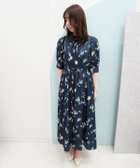 【スウィングル/Swingle】のぼかしフラワーリボンプリントワンピース 大人の最旬トレンドファッション＆コーディネート founy(ファウニー) ファッション Fashion レディースファッション Fashion for Women ワンピース Dresses シアー Sheer, See-Through シャーリング Shirring, Ruched スリーブ Sleeve, Long Sleeve / Short Sleeve フィット Fit, Slim Fit フェミニン Feminine, Girly フラワー Flower, Floral プリント Print, Printed Pattern リボン Ribbon, Bow ロマンティック Romantic, Feminine Style エレガント 上品 Elegant thumbnail ネイビー|ID: prp329100004976962 ipo3291000000037303621