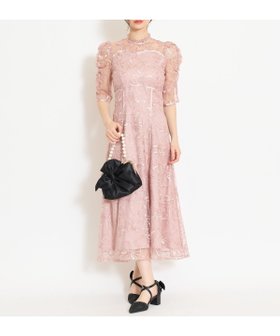 【ウィルセレクション/WILLSELECTION】のパイピングライン刺繍ワンピース 大人の最旬トレンドファッション＆コーディネート founy(ファウニー) ファッション Fashion レディースファッション Fashion for Women ワンピース Dresses デコルテ Décolleté, Neckline レース Lace, Lace Fabric エレガント 上品 Elegant |ID:prp329100004976983