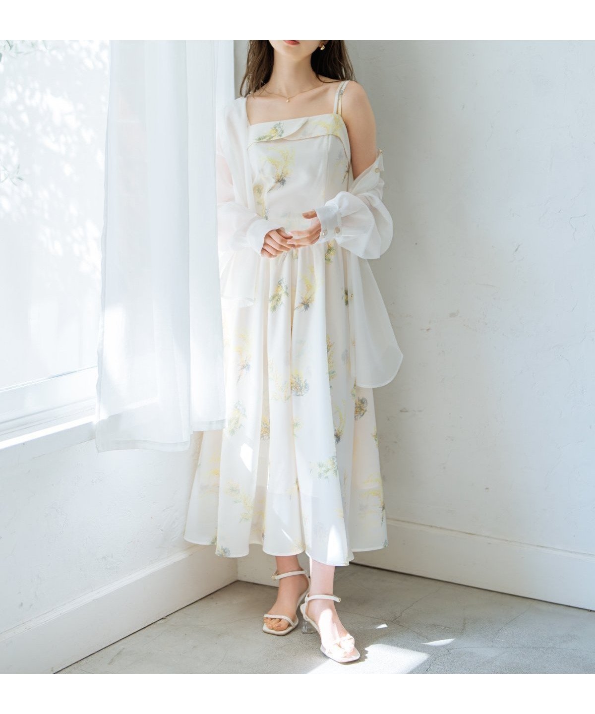 【ウィルセレクション/WILLSELECTION】の【再入荷】ミモザプリントキャミワンピース 大人の最旬トレンドファッション＆コーディネート founy(ファウニー) 　ファッション　Fashion　レディースファッション　Fashion for Women　ワンピース　Dresses　キャミソールワンピース　Camisole Dresses　イエロー　Yellow　インナー　Innerwear　キャミワンピース　Cami Dress, Slip Dress　シャーリング　Shirring, Ruched　プリント　Print, Printed Pattern　リボン　Ribbon, Bow　再入荷　Restock / Back in Stock　春　Spring　 other-1|ID: prp329100004976984 ipo3291000000037303709