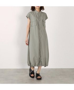 【メルローズ クレール/MELROSE claire】の《別注》【RUSSELL ATHLETIC/ラッセルアスレチック】ドロストシャツワンピース 大人の最旬トレンドファッション＆コーディネート founy(ファウニー) ファッション Fashion レディースファッション Fashion for Women ワンピース Dresses シャツワンピース / 1枚で着映えコーデ Shirt Dresses アメリカン American Style 吸水 Absorbent, Quick-Dry 軽量 Lightweight, Ultra Light スポーツ Sports, Activewear バルーン Balloon, Balloon Silhouette プリント Print, Printed Pattern 別注 Limited Edition, Custom Order ラッセル Raschel, Raschel Lace ラバー Rubber, Rubber Sole ワッシャー Washer, Crinkled Finish |ID:prp329100004976997