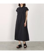 【メルローズ クレール/MELROSE claire】の《別注》【RUSSELL ATHLETIC/ラッセルアスレチック】ドロストシャツワンピース 大人の最旬トレンドファッション＆コーディネート founy(ファウニー) ファッション Fashion レディースファッション Fashion for Women ワンピース Dresses シャツワンピース / 1枚で着映えコーデ Shirt Dresses アメリカン American Style 吸水 Absorbent, Quick-Dry 軽量 Lightweight, Ultra Light スポーツ Sports, Activewear バルーン Balloon, Balloon Silhouette プリント Print, Printed Pattern 別注 Limited Edition, Custom Order ラッセル Raschel, Raschel Lace ラバー Rubber, Rubber Sole ワッシャー Washer, Crinkled Finish thumbnail ブラック|ID: prp329100004976997 ipo3291000000037303753