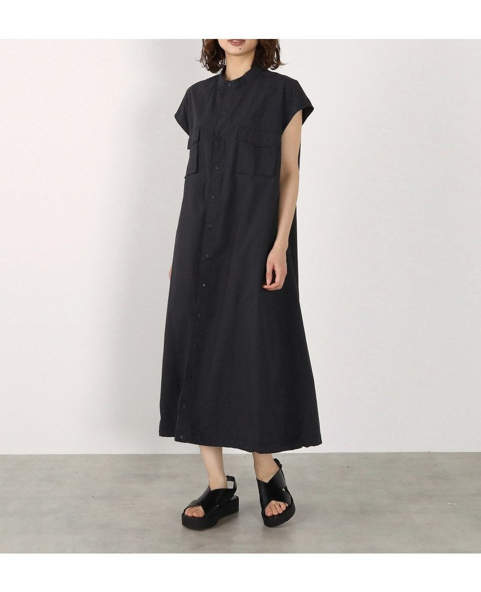 【メルローズ クレール/MELROSE claire】の《別注》【RUSSELL ATHLETIC/ラッセルアスレチック】ドロストシャツワンピース インテリア・キッズ・メンズ・レディースファッション・服の通販 founy(ファウニー) 　ファッション　Fashion　レディースファッション　Fashion for Women　ワンピース　Dresses　シャツワンピース / 1枚で着映えコーデ　Shirt Dresses　アメリカン　American Style　吸水　Absorbent, Quick-Dry　軽量　Lightweight, Ultra Light　スポーツ　Sports, Activewear　バルーン　Balloon, Balloon Silhouette　プリント　Print, Printed Pattern　別注　Limited Edition, Custom Order　ラッセル　Raschel, Raschel Lace　ラバー　Rubber, Rubber Sole　ワッシャー　Washer, Crinkled Finish　ブラック|ID: prp329100004976997 ipo3291000000037303753