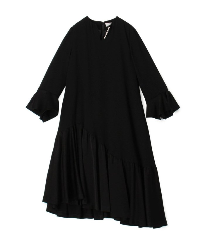 【トゥモローランド/TOMORROWLAND】の【別注】FLICKA for TOMORROWLAND with pearl ドレス インテリア・キッズ・メンズ・レディースファッション・服の通販 founy(ファウニー) https://founy.com/ ファッション Fashion レディースファッション Fashion for Women ワンピース Dresses フォーマル・パーティードレス・結婚式用ドレス Elegant & Casual Dresses アクセサリー Fashion Accessories アシンメトリー Asymmetrical Style エレガント 上品 Elegant ギャザー Gathered, Ruffled スリット Slit, Slit Detail スリーブ Sleeve, Long Sleeve / Short Sleeve ドレス Dress, One-Piece ドレープ Drape, Draping Fabric パール Pearl, Pearl Accent フェミニン Feminine, Girly フォルム Silhouette, Form フレア Flare, Flared 別注 Limited Edition, Custom Order |ID: prp329100004976999 ipo3291000000037303756