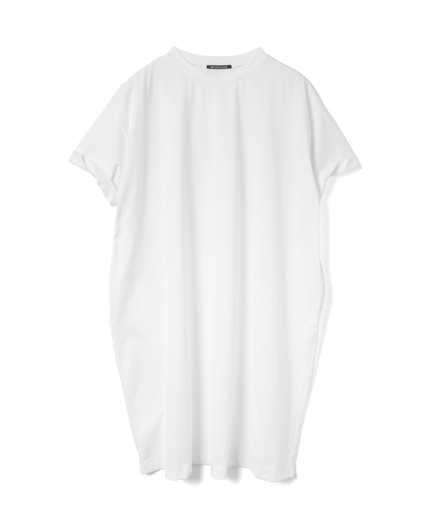 【マーコート/MARcourt】のmizuiro ind ロールアップスリーブワイドワンピース インテリア・キッズ・メンズ・レディースファッション・服の通販 founy(ファウニー) 　ファッション　Fashion　レディースファッション　Fashion for Women　ワンピース　Dresses　シンプル　Simple, Minimal　ボトム　Bottoms, Lower Wear　ポケット　Pocket, Pocket Detail　ロング　Long, Long-Length　ロールアップ　Roll-Up, Cuffed Hem　ワイド　Wide, Wide Fit　人気　Popular, Best Seller　無地　Plain, Solid Color　オフホワイト|ID: prp329100004977015 ipo3291000000037303812