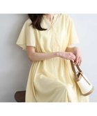 【エムケイ ミッシェルクラン/MK MICHEL KLEIN】の洗える フレアースリーブ ベルト付きワンピース ライトイエロー|ID: prp329100004977023 ipo3291000000037303837