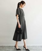 【エムケイ ミッシェルクラン/MK MICHEL KLEIN】の洗える フレアースリーブ ベルト付きワンピース ダークグレー|ID: prp329100004977023 ipo3291000000037303838