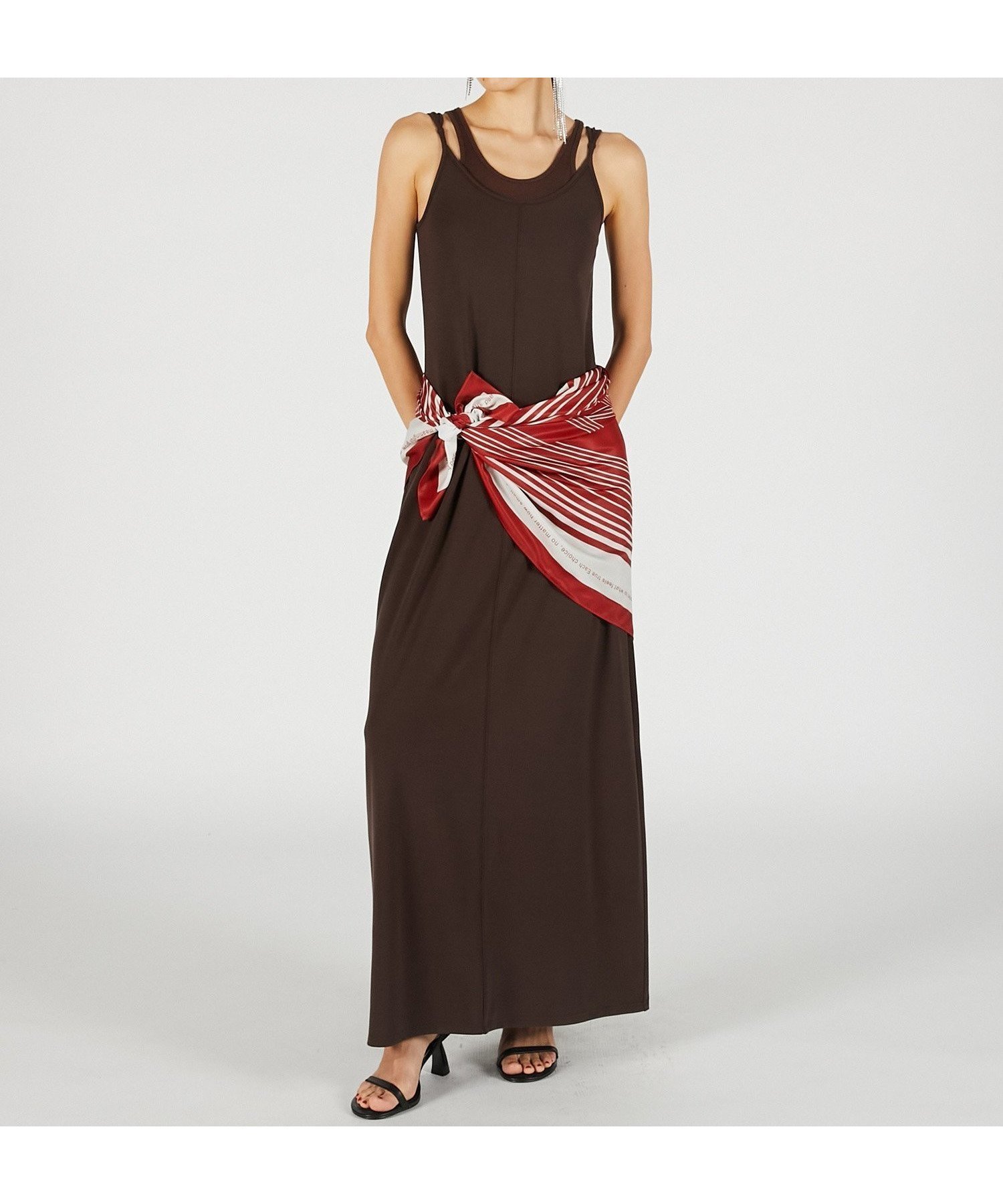 【プランク プロジェクト/PRANK PROJECT】のダブルネックカップインキャミワンピ / Double Neck Cup-In Cami Dress インテリア・キッズ・メンズ・レディースファッション・服の通販 founy(ファウニー) 　ファッション　Fashion　レディースファッション　Fashion for Women　ワンピース　Dresses　フォーマル・パーティードレス・結婚式用ドレス　Elegant & Casual Dresses　キャミソールワンピース　Camisole Dresses　おすすめ　Recommended / Our Picks　カットソー　Cut and Sewn Top　シアー　Sheer, See-Through　ストレッチ　Stretch, Stretchy Fabric　タンク　Tank Top, Sleeveless Top　テレコ　Ribbed, Rib Stitch　バランス　Balance, Style Balance　夏　Summer　BRN|ID: prp329100004977033 ipo3291000000037303872