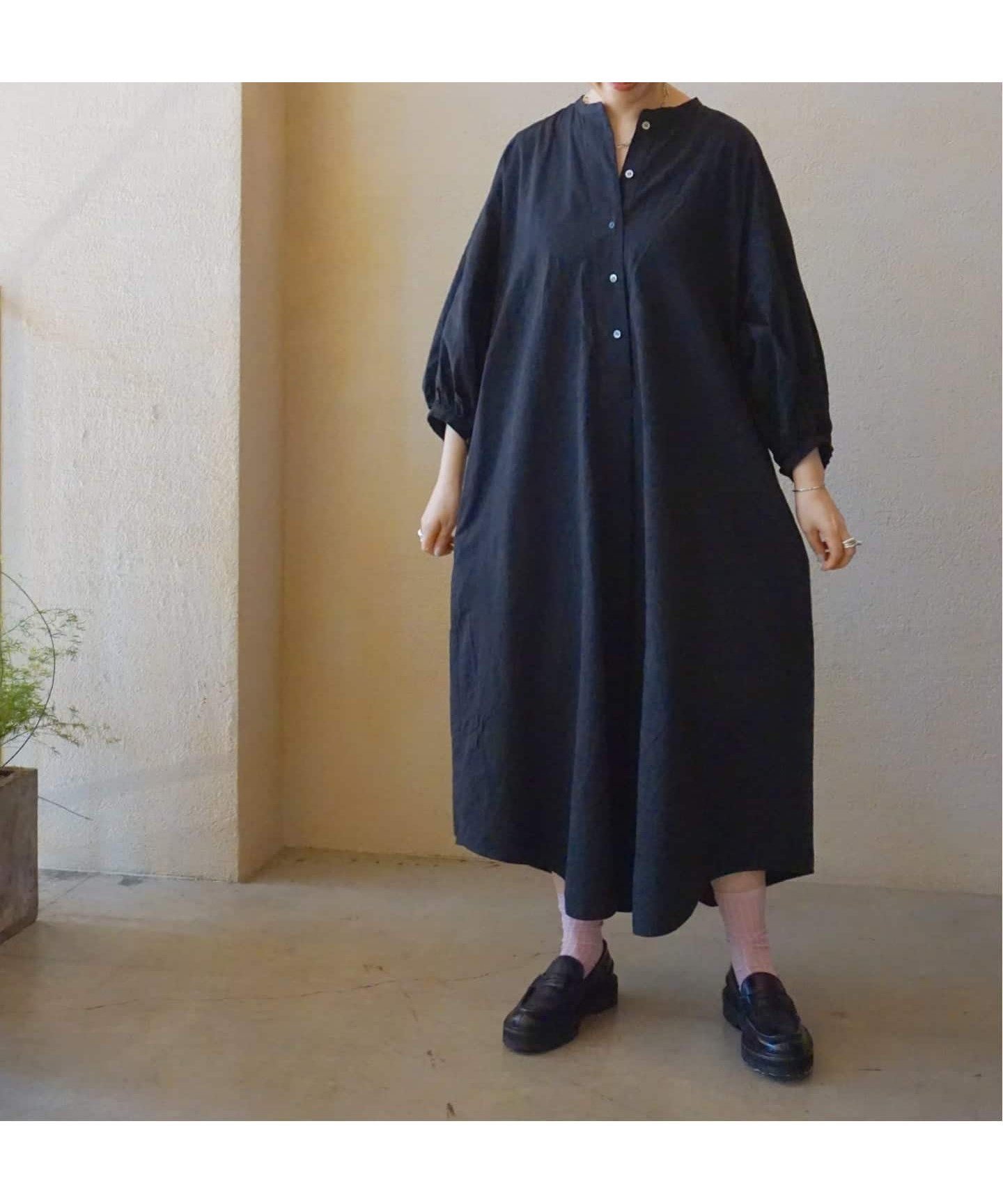 【ジャーナルスタンダード ラックス/journal standard luxe】のC/Cu パフワンピース インテリア・キッズ・メンズ・レディースファッション・服の通販 founy(ファウニー) 　ファッション　Fashion　レディースファッション　Fashion for Women　ワンピース　Dresses　2026年　2026　2026春夏・S/S　Spring/Summer 2026 SS26　ギャザー　Gathered, Ruffled　スマート　Smart, Elegant　スリーブ　Sleeve, Long Sleeve / Short Sleeve　タイプライター　Typewriter Fabric, Crisp Cotton　ボックス　Boxy, Box Shape　ワッシャー　Washer, Crinkled Finish　ブラック|ID: prp329100004977050 ipo3291000000037303925