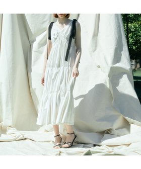 【エイミーイストワール/eimy istoire】のRIBBON SHOULDER CUT DRESS 大人の最旬トレンドファッション＆コーディネート founy(ファウニー) ファッション Fashion レディースファッション Fashion for Women ワンピース Dresses フォーマル・パーティードレス・結婚式用ドレス Elegant & Casual Dresses エアリー Airy Texture ギャザー Gathered, Ruffled サンダル Sandals, Summer Shoes シューズ Shoes, Footwear フラット Flat, Flat Shoes リボン Ribbon, Bow リラックス Relax, Relaxed Fit ロング Long, Long-Length 再入荷 Restock / Back in Stock おすすめ Recommended / Our Picks |ID:prp329100004977064