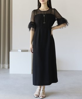 【プレフェリール/PREFERIR】のフリルスリーブIライン結婚式パーティードレス 大人の最旬トレンドファッション＆コーディネート founy(ファウニー) ファッション Fashion レディースファッション Fashion for Women ワンピース Dresses フォーマル・パーティードレス・結婚式用ドレス Elegant & Casual Dresses スリーブ Sleeve, Long Sleeve / Short Sleeve ドレス Dress, One-Piece フリル Frill, Ruffle 結婚式 Wedding |ID:prp329100004977065