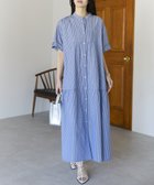 【プレフェリール/PREFERIR】のストライプティアードワンピース 大人の最旬トレンドファッション＆コーディネート founy(ファウニー) ファッション Fashion レディースファッション Fashion for Women ワンピース Dresses ストライプ Stripe, Striped Pattern ティアード Tiered, Tiered Style プリント Print, Printed Pattern thumbnail ネイビー|ID: prp329100004977066 ipo3291000000037303974