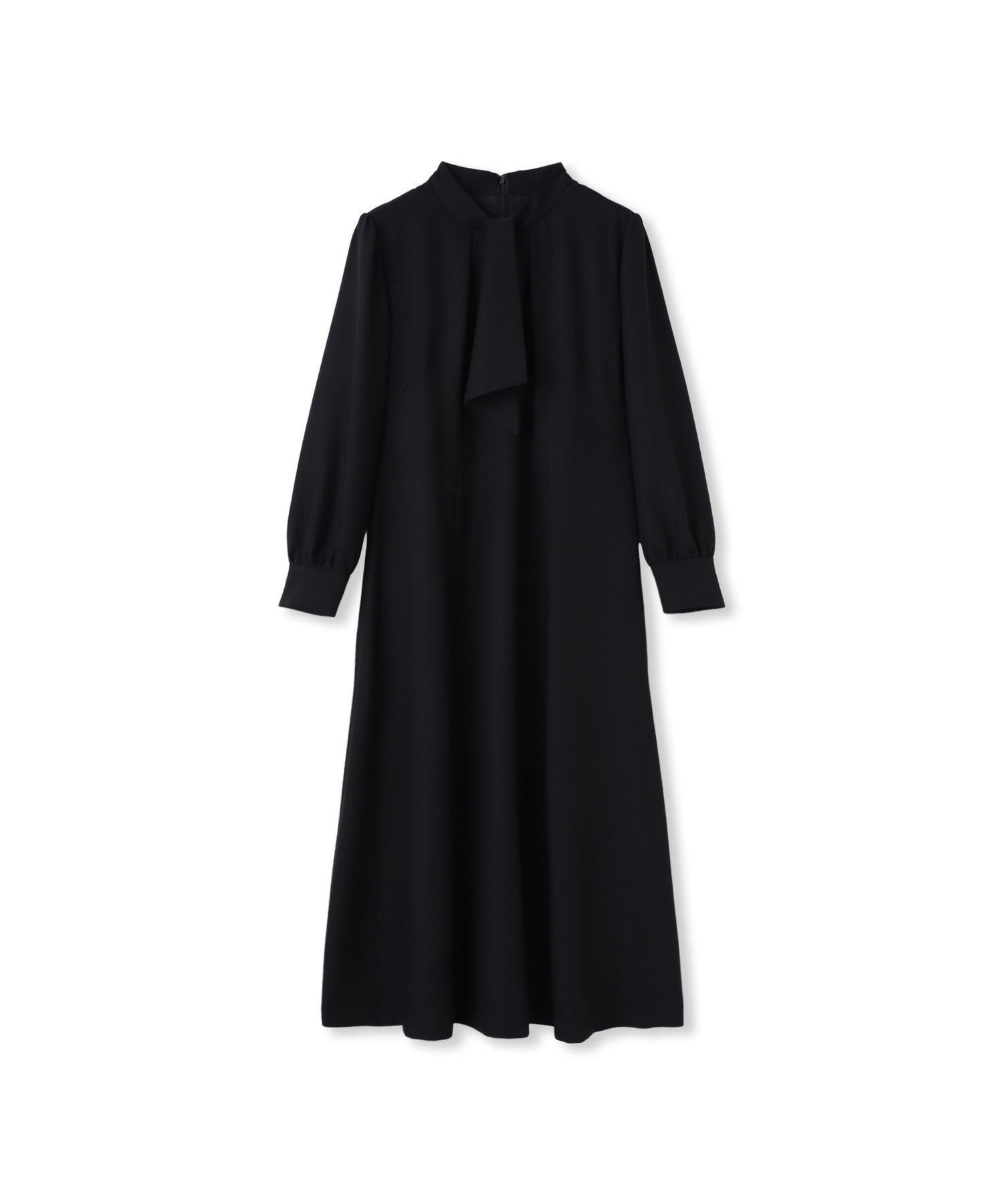 【ロートレ アモン/LAUTRE AMONT】のバックサテンジョーゼットワンピース インテリア・キッズ・メンズ・レディースファッション・服の通販 founy(ファウニー) 　ファッション　Fashion　レディースファッション　Fashion for Women　ワンピース　Dresses　2026年　2026　2026春夏・S/S　Spring/Summer 2026 SS26　エレガント 上品　Elegant　夏　Summer　春　Spring　S/S・春夏　SS, Spring/Summer, Warm Season　ビジネス 仕事 通勤　Business / Work / Commuting　ブラック|ID: prp329100004977071 ipo3291000000037303989