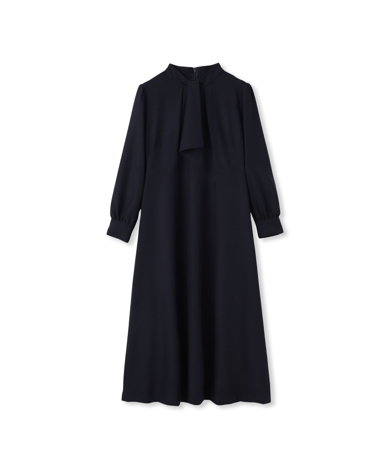 【ロートレ アモン/LAUTRE AMONT】のバックサテンジョーゼットワンピース インテリア・キッズ・メンズ・レディースファッション・服の通販 founy(ファウニー) 　ファッション　Fashion　レディースファッション　Fashion for Women　ワンピース　Dresses　2026年　2026　2026春夏・S/S　Spring/Summer 2026 SS26　エレガント 上品　Elegant　夏　Summer　春　Spring　S/S・春夏　SS, Spring/Summer, Warm Season　ビジネス 仕事 通勤　Business / Work / Commuting　ネイビー|ID: prp329100004977071 ipo3291000000037303990
