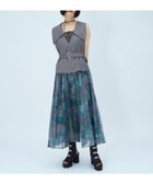 【ハレ/HARE】のアートガラプリーツジレワンピース ライトグレー×グリーン11|ID: prp329100004977073 ipo3291000000037303998