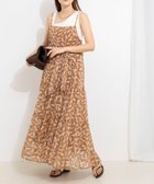 【ノーリーズ/NOLLEY'S】の【Import Fabric】ウォッシャブル楊柳リーフ柄ウエストリボンワンピース 大人の最旬トレンドファッション＆コーディネート founy(ファウニー) ファッション Fashion レディースファッション Fashion for Women ワンピース Dresses インナー Innerwear ウォッシャブル Machine Washable シンプル Simple, Minimal ジャケット Jacket, Outerwear タンク Tank Top, Sleeveless Top フランス France, French フリル Frill, Ruffle リボン Ribbon, Bow リラックス Relax, Relaxed Fit リーフ Leaf, Botanical Leaf おすすめ Recommended / Our Picks 夏 Summer 旅行 Travel 2026年 2026 2026春夏・S/S Spring/Summer 2026 SS26 thumbnail ブラウン系1|ID: prp329100004977085 ipo3291000000037304041