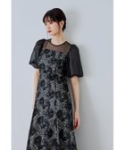 【ビーフラット/bflat】のニュアンスフラワーレースドレス パーティードレス オケージョンドレス 結婚式 二次会 ブラック|ID: prp329100004977098 ipo3291000000037304103