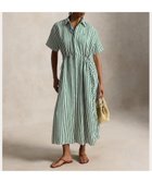 【ラルフローレン/RALPH LAUREN】のストライプド リネンコットン ドローコード シャツドレス 100ホワイト|ID: prp329100004977104 ipo3291000000037304122