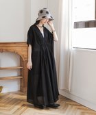 【アーバンリサーチ ドアーズ/URBAN RESEARCH DOORS】のピンタックギャザーワンピース ブラック|ID: prp329100004977107 ipo3291000000037304134