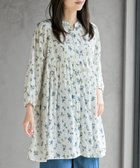 【アールピーエス/rps】の刺繍*花柄プリント7分袖シャツワンピース 大人の最旬トレンドファッション＆コーディネート founy(ファウニー) ファッション Fashion レディースファッション Fashion for Women ワンピース Dresses シャツワンピース / 1枚で着映えコーデ Shirt Dresses インド Indian Textile ギャザー Gathered, Ruffled スキッパー Skipper, Open Collar チュニック Tunic, Long Top プリント Print, Printed Pattern ポケット Pocket, Pocket Detail ワーク Workwear, Utility Style エレガント 上品 Elegant thumbnail オフホワイト|ID: prp329100004977115 ipo3291000000037304166