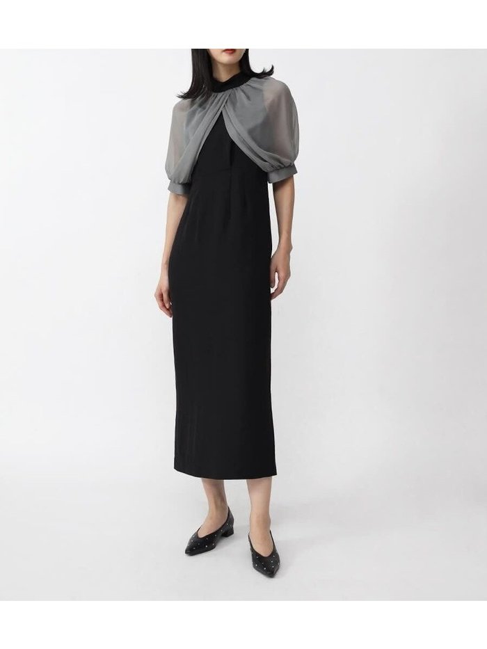【ラシュッド/LASUD】のシフォンボレロワンピース インテリア・キッズ・メンズ・レディースファッション・服の通販 founy(ファウニー) https://founy.com/ ファッション Fashion レディースファッション Fashion for Women アウター Coat / Outerwear Collection ボレロ・ショート丈ジャケット / ドレス羽織りに Boleros & Short Jackets コレクション Collection, Seasonal Line シフォン Chiffon, Lightweight Fabric シンプル Simple, Minimal ドッキング Docking, Mixed Material ボレロ Bolero, Short Cardigan エレガント 上品 Elegant |ID: prp329100004977143 ipo3291000000037304264