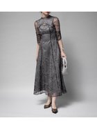 【ラシュッド/LASUD】のカットアウトフラワー刺繍ドレス ブラック|ID: prp329100004977146 ipo3291000000037391248