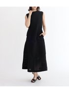 【ラシュッド/LASUD】の12Gブロッキング柄ワンピース ブラック|ID: prp329100004977153 ipo3291000000037304290