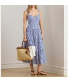 【ラルフローレン/RALPH LAUREN】のストライプド コットン ブロードクロス ティアード ドレス 400ブルー|ID: prp329100004977165 ipo3291000000037355789