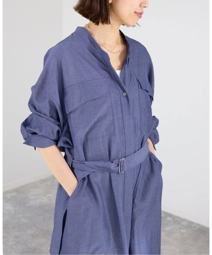 【イエナ/IENA】の2WAY シャンブレー ワークワンピース インテリア・キッズ・メンズ・レディースファッション・服の通販 founy(ファウニー) https://founy.com/ ファッション Fashion レディースファッション Fashion for Women ワンピース Dresses シャンブレー Chambray, Denim-Like Fabric シンプル Simple, Minimal スマート Smart, Elegant フロント Front, Front Design ポケット Pocket, Pocket Detail ロング Long, Long-Length ワーク Workwear, Utility Style おすすめ Recommended / Our Picks 2026年 2026 2026春夏・S/S Spring/Summer 2026 SS26 |ID: prp329100004977173 ipo3291000000037304345