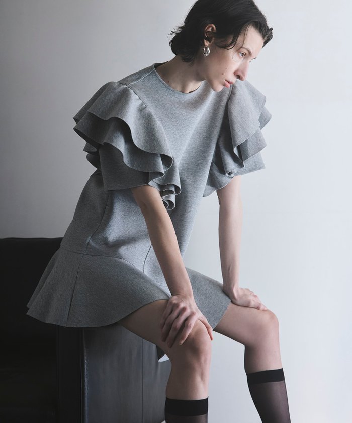 【メゾンスペシャル/MAISON SPECIAL】のFrill Mini Dress / フリルミニドレス インテリア・キッズ・メンズ・レディースファッション・服の通販 founy(ファウニー) https://founy.com/ ファッション Fashion レディースファッション Fashion for Women ワンピース Dresses フォーマル・パーティードレス・結婚式用ドレス Elegant & Casual Dresses おすすめ Recommended / Our Picks ショルダー Shoulder, Shoulder Strap ドレス Dress, One-Piece フレア Flare, Flared ボトム Bottoms, Lower Wear ラッフル Ruffle, Frill ロング Long, Long-Length |ID: prp329100004977175 ipo3291000000037304352