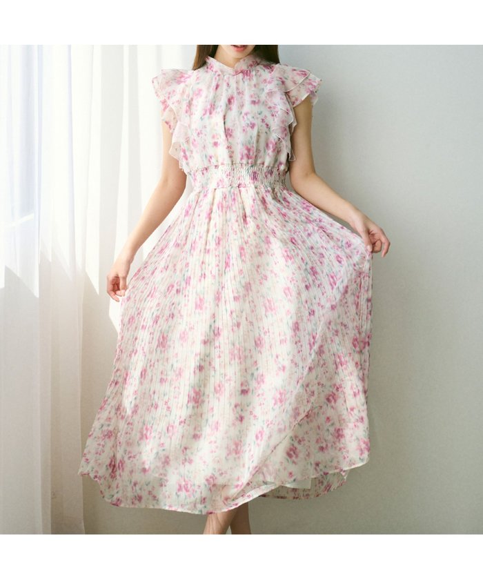 【ジルバイジルスチュアート/JILL by JILLSTUART】のぼかしフラワープリントワンピース インテリア・キッズ・メンズ・レディースファッション・服の通販 founy(ファウニー) https://founy.com/ ファッション Fashion レディースファッション Fashion for Women ワンピース Dresses シフォン Chiffon, Lightweight Fabric シャーリング Shirring, Ruched スマート Smart, Elegant フィット Fit, Slim Fit フリル Frill, Ruffle プリント Print, Printed Pattern プリーツ Pleats, Pleated リボン Ribbon, Bow |ID: prp329100004977181 ipo3291000000037304375
